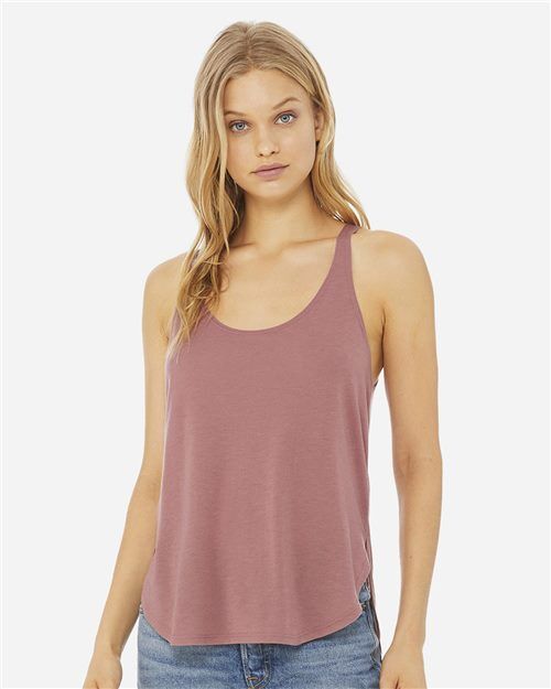 BELLA + CANVAS 8802 Tank Top with Custom Logo Printing BELLA + CANVAS Women's Flowy Tank with Side Slit