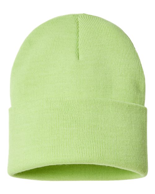 Acid Green - Sustainable Beanie Atlantis Headwear Sustainable Beanie in Acid Green, front view