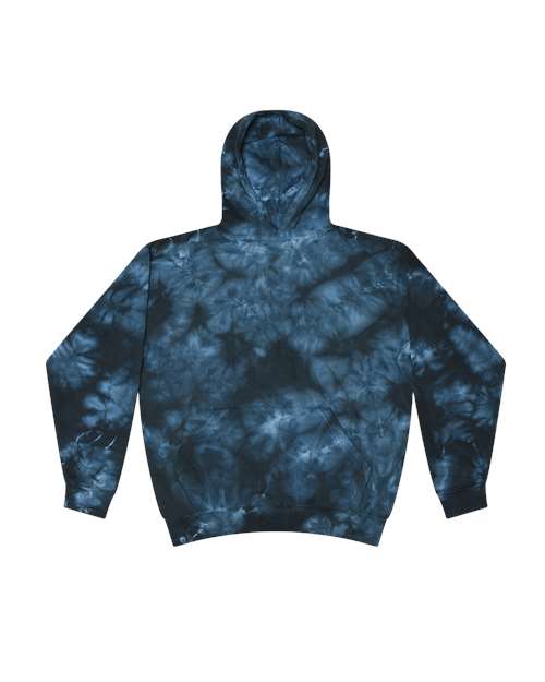 Crystal Navy - Youth Crystal Wash Hooded Sweatshirt Colortone Youth Crystal Wash Hooded Sweatshirt in Crystal Navy, front view