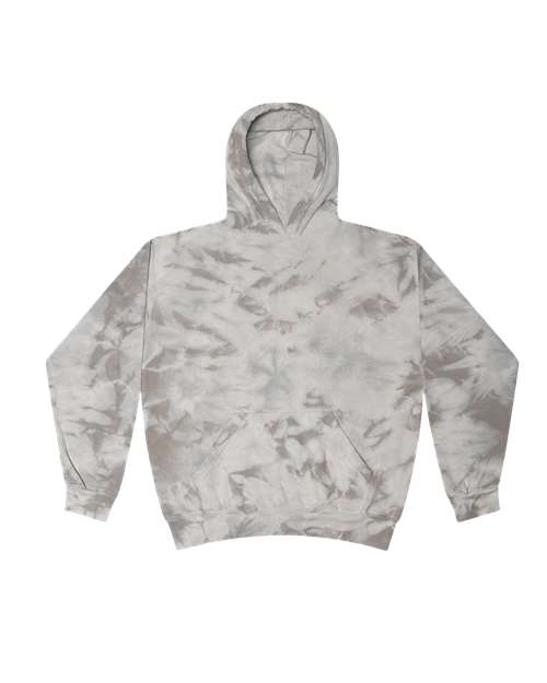 Crystal Silver - Youth Crystal Wash Hooded Sweatshirt Colortone Youth Crystal Wash Hooded Sweatshirt in Crystal Silver, front view