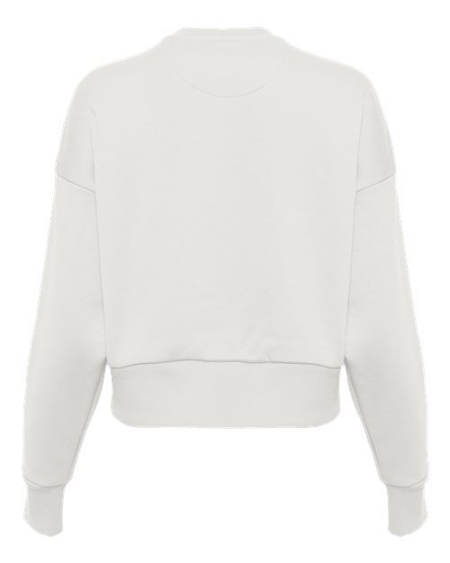 Bone - Next Level 9087 Women's Sweatshirt with Logo Embroidery Next Level Women's Heavyweight Crewneck Sweatshirt in Bone, back view