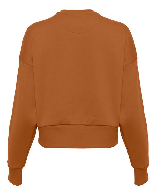 Clay - Next Level 9087 Women's Sweatshirt with Logo Embroidery Next Level Women's Heavyweight Crewneck Sweatshirt in Clay, back view