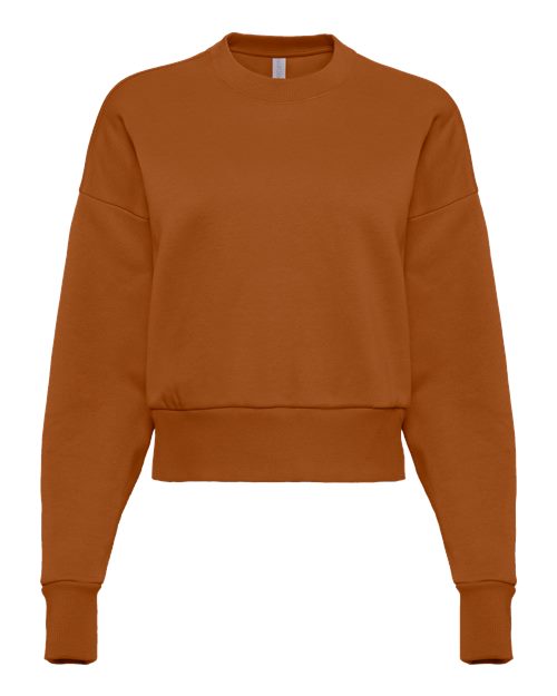 Clay - Women's Heavyweight Crewneck Sweatshirt Next Level Women's Heavyweight Crewneck Sweatshirt in Clay, front view