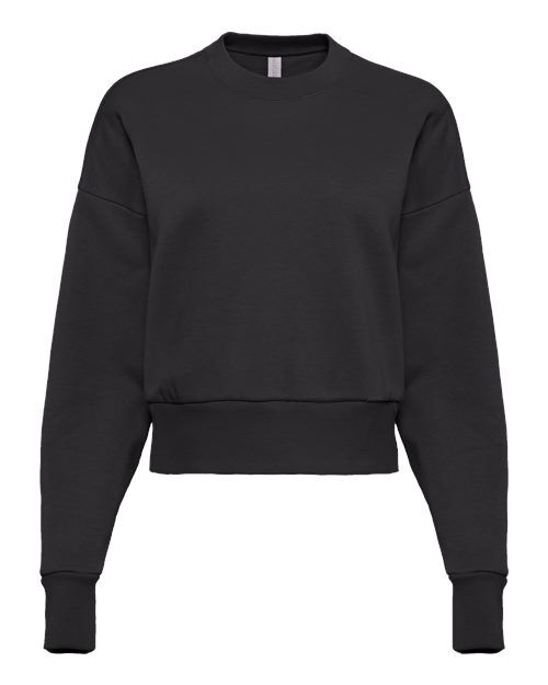 Graphite Black - Women's Heavyweight Crewneck Sweatshirt Next Level Women's Heavyweight Crewneck Sweatshirt in Graphite Black, front view