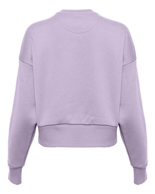 Lavender - Next Level 9087 Women's Sweatshirt with Logo Embroidery Next Level Women's Heavyweight Crewneck Sweatshirt in Lavender, back view
