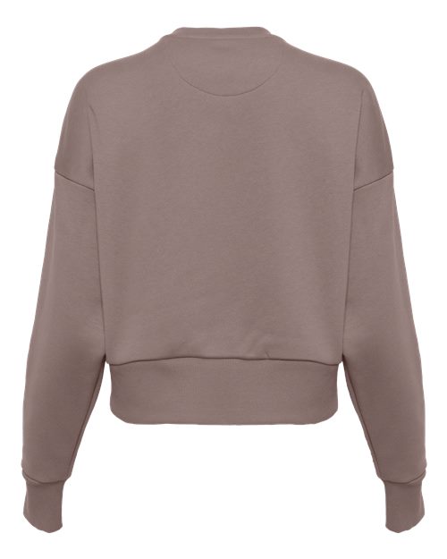 Shiitake - Next Level 9087 Women's Sweatshirt with Logo Embroidery Next Level Women's Heavyweight Crewneck Sweatshirt in Shiitake, back view