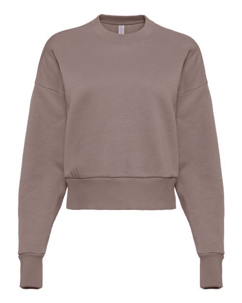 Shiitake - Women's Heavyweight Crewneck Sweatshirt Next Level Women's Heavyweight Crewneck Sweatshirt in Shiitake, front view