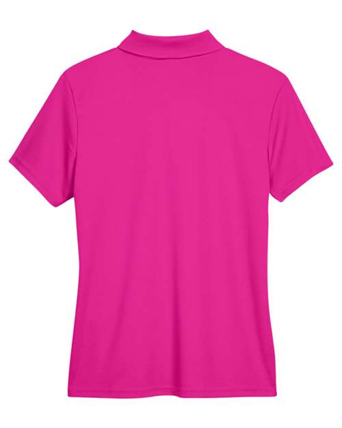 Bright Magenta - CORE365 78181 Women's Polo with Embroidered Company Logo CORE365 Women’s Polo in Bright Magenta, back view