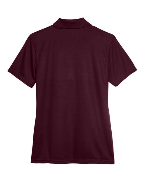 Burgundy - CORE365 78181 Women's Polo with Embroidered Company Logo CORE365 Women’s Polo in Burgundy, back view