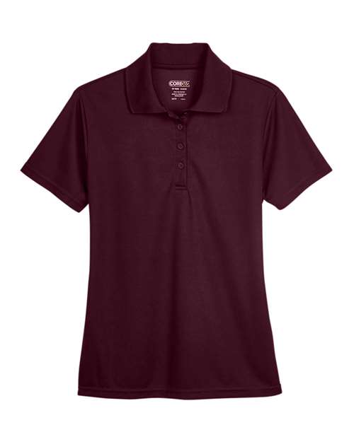 Burgundy - Women's Origin Performance Piqué Polo CORE365 Women’s Polo in Burgundy, front view