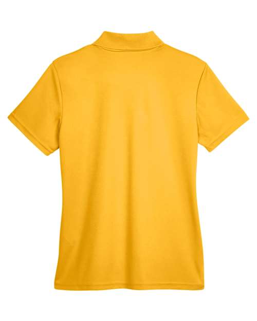 Campus Gold - CORE365 78181 Women's Polo with Embroidered Company Logo CORE365 Women’s Polo in Campus Gold, back view