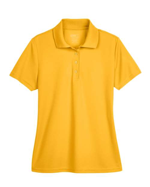 Campus Gold - Women's Origin Performance Piqué Polo CORE365 Women’s Polo in Campus Gold, front view