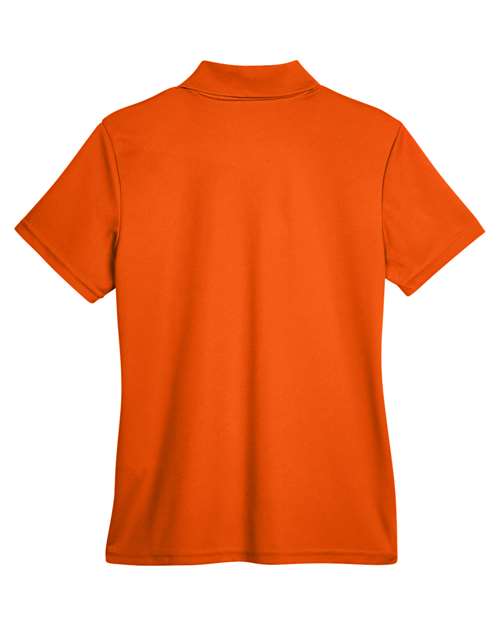 Campus Orange - CORE365 78181 Women's Polo with Embroidered Company Logo CORE365 Women’s Polo in Campus Orange, back view