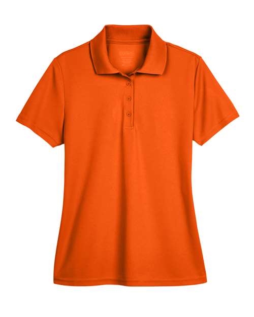 Campus Orange - Women's Origin Performance Piqué Polo CORE365 Women’s Polo in Campus Orange, front view