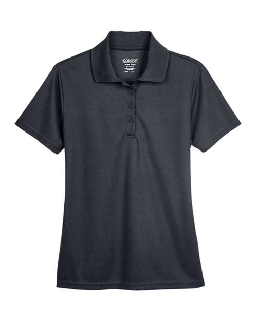 Carbon - Women's Origin Performance Piqué Polo CORE365 Women’s Polo in Carbon, front view