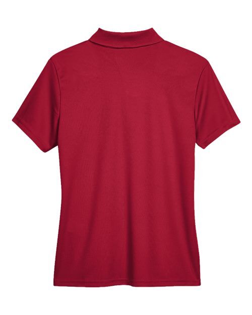 Classic Red - CORE365 78181 Women's Polo with Embroidered Company Logo CORE365 Women’s Polo in Classic Red, back view