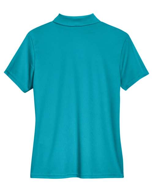 Clear Teal - CORE365 78181 Women's Polo with Embroidered Company Logo CORE365 Women’s Polo in Clear Teal, back view