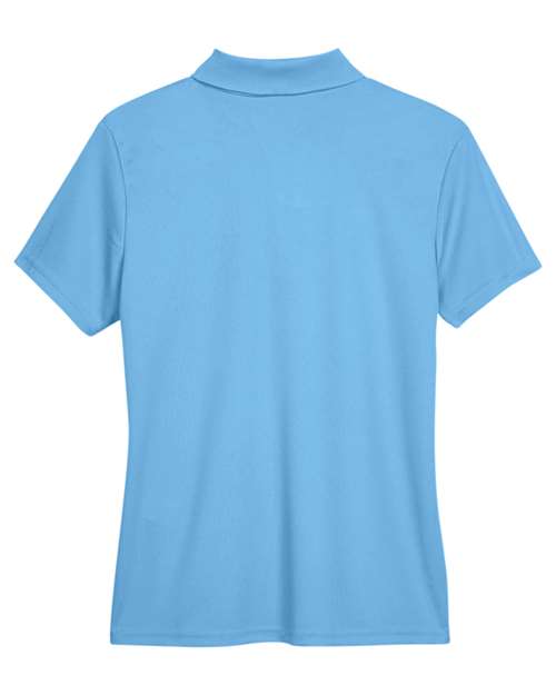 Columbia Blue - CORE365 78181 Women's Polo with Embroidered Company Logo CORE365 Women’s Polo in Columbia Blue, back view