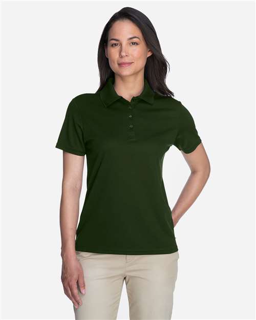 Forest - CORE365 78181 Women's Polo with Embroidered Company Logo CORE365 Women’s Polo in Forest, front view on model