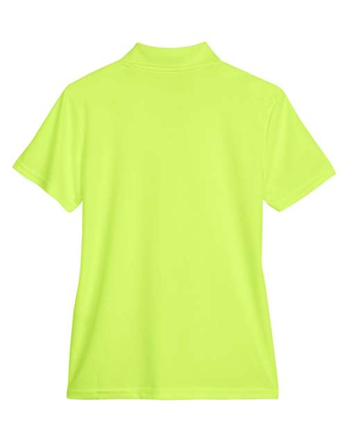 Safety Yellow - CORE365 78181 Women's Polo with Embroidered Company Logo CORE365 Women’s Polo in Safety Yellow, back view