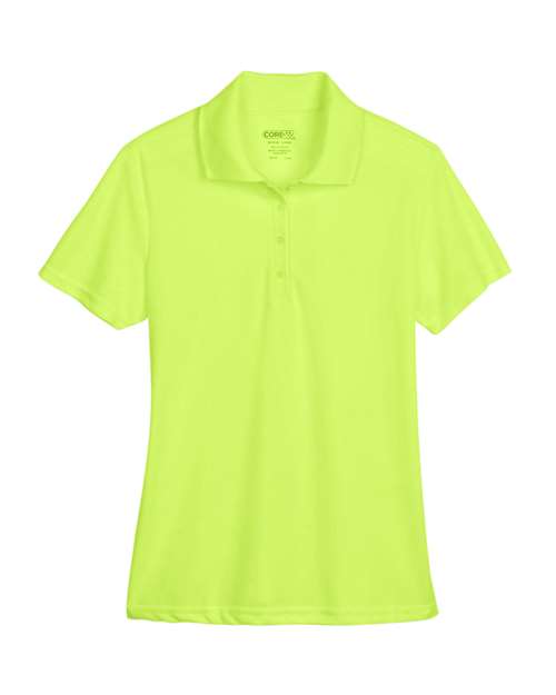 Safety Yellow - Women's Origin Performance Piqué Polo CORE365 Women’s Polo in Safety Yellow, front view