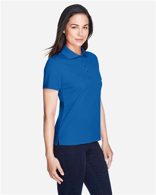 True Royal - CORE365 78181 Women's Polo with Embroidered Company Logo CORE365 Women’s Polo in True Royal, side view on model