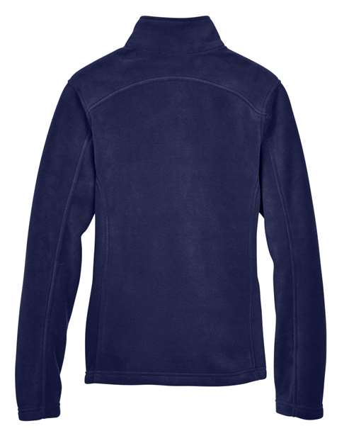 Classic Navy - CORE365 78190 Women's Jacket with Embroidered Company Logo CORE365 Women's Journey Fleece Jacket in Classic Navy, back view