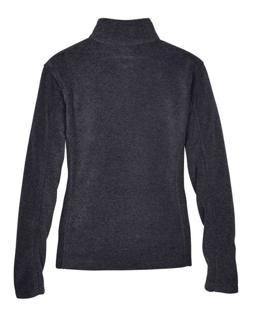 Heather Charcoal - CORE365 78190 Women's Jacket with Embroidered Company Logo CORE365 Women's Journey Fleece Jacket in Heather Charcoal, back view