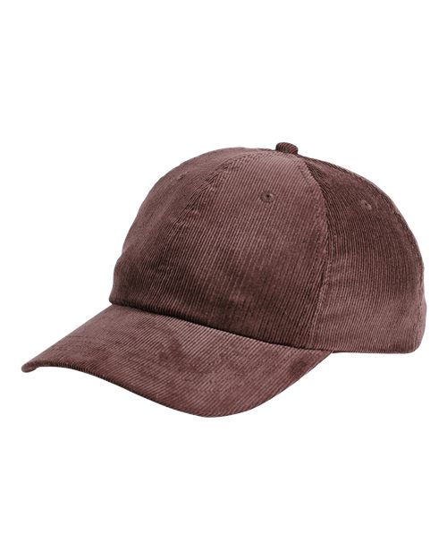 Brown - Corduroy Cap Big Accessories Corduroy Cap in Brown, front view