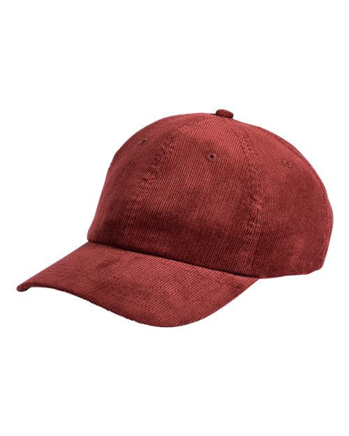 Burgundy - Corduroy Cap Big Accessories Corduroy Cap in Burgundy, front view