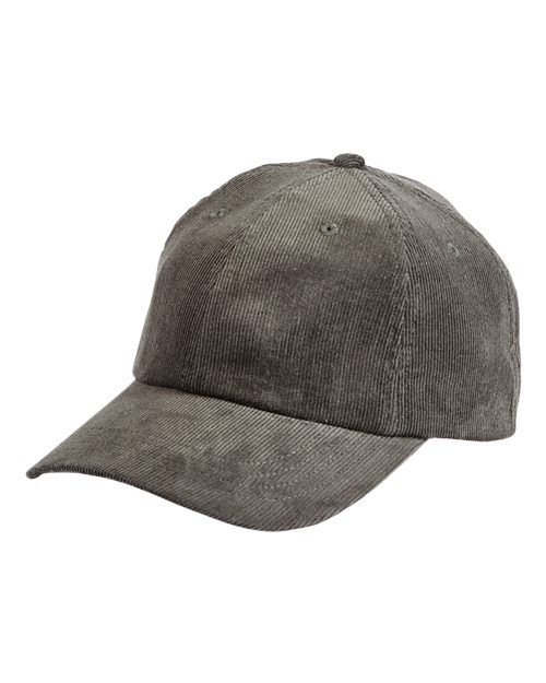 Olive - Corduroy Cap Big Accessories Corduroy Cap in Olive, front view