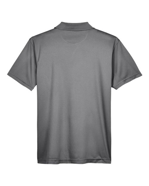 Charcoal - Harriton M315 Men's Polo with Embroidered Company Logo Harriton Men's Polyester Jersey Polo in Charcoal, back view