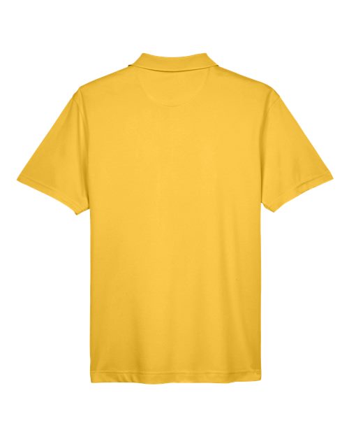 Gold - Harriton M315 Men's Polo with Embroidered Company Logo Harriton Men's Polyester Jersey Polo in Gold, back view