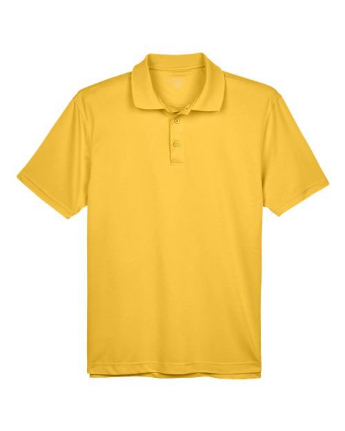 Gold - Men's Polyester Jersey Polo Harriton Men's Polyester Jersey Polo in Gold, front view