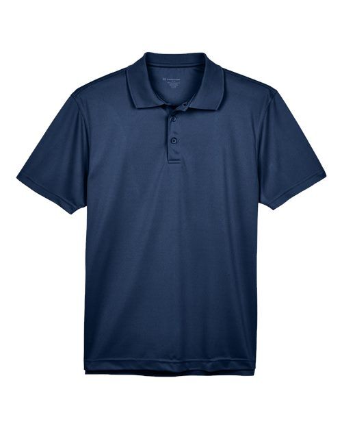 Navy - Men's Polyester Jersey Polo Harriton Men's Polyester Jersey Polo in Navy, front view