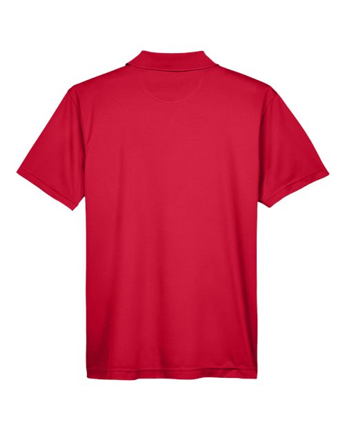 Red - Harriton M315 Men's Polo with Embroidered Company Logo Harriton Men's Polyester Jersey Polo in Red, back view