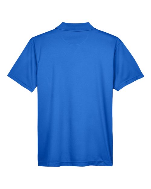 True Royal - Harriton M315 Men's Polo with Embroidered Company Logo Harriton Men's Polyester Jersey Polo in True Royal, back view