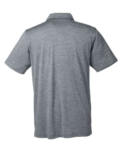 Quiet Shade - Puma Golf 596801 Men's Icon Heather Polo with Your Logo Puma Golf Men's Icon Heather Polo in Quiet Shade, back view