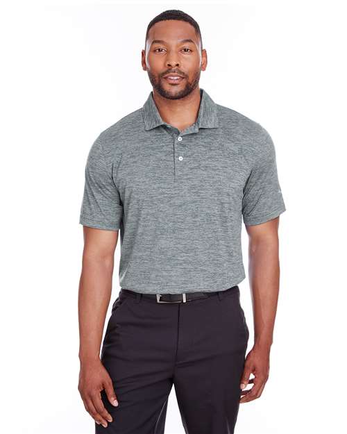 Quiet Shade - Puma Golf 596801 Men's Icon Heather Polo with Your Logo Puma Golf Men's Icon Heather Polo in Quiet Shade, front view on model