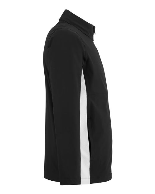 Black/ White - Under Armour 1390159 Men's Jacket with Custom Embroidery Under Armour Men's Rival Stretch Jacket in Black/White, side view