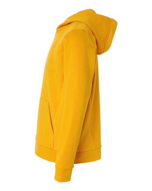 Sport Athletic Gold - Team 365 Squad Hooded Tech Fleece Pullover with Custom Logo Team 365 Youth Squad Hooded Tech Fleece Pullover in Sport Athletic Gold, side view
