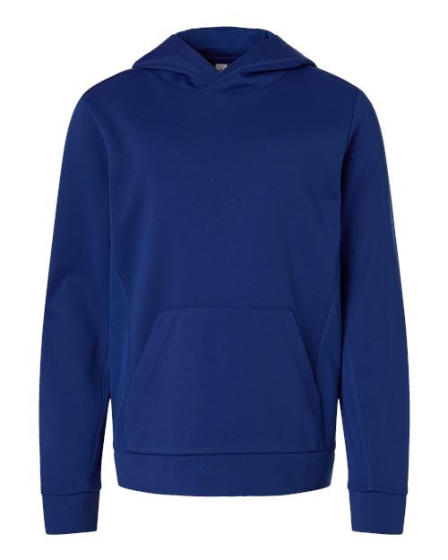 Sport Royal - Youth Squad Hooded Tech Fleece Pullover Team 365 Youth Squad Hooded Tech Fleece Pullover in Sport Royal, front view