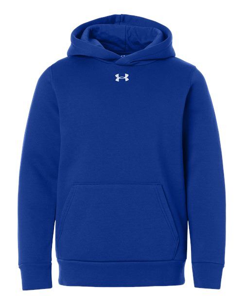 Royal/ White - Youth Team Icon Fleece Hooded Sweatshirt Under Armour Youth Team Icon Fleece Hooded Sweatshirt in Royal/White, front view