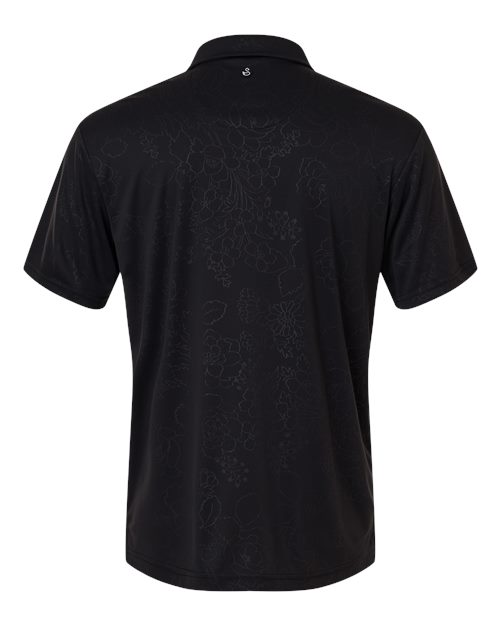 Black - Swannies SW5100 Polo with Custom Company Logo Embroidery Swannies Men's Ehrman Polo in Black, back view