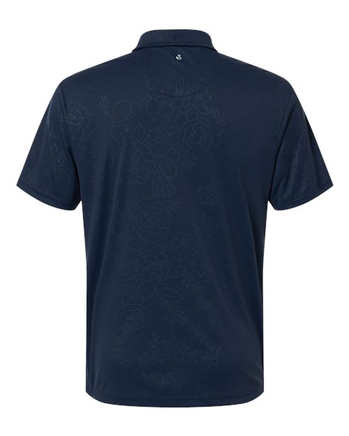 Navy - Swannies SW5100 Polo with Custom Company Logo Embroidery Swannies Men's Ehrman Polo in Navy, back view
