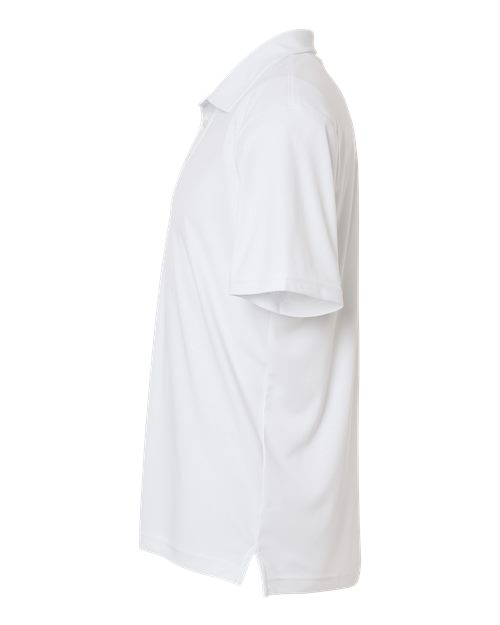 White - Swannies SW5100 Polo with Custom Company Logo Embroidery Swannies Men's Ehrman Polo in White, side view