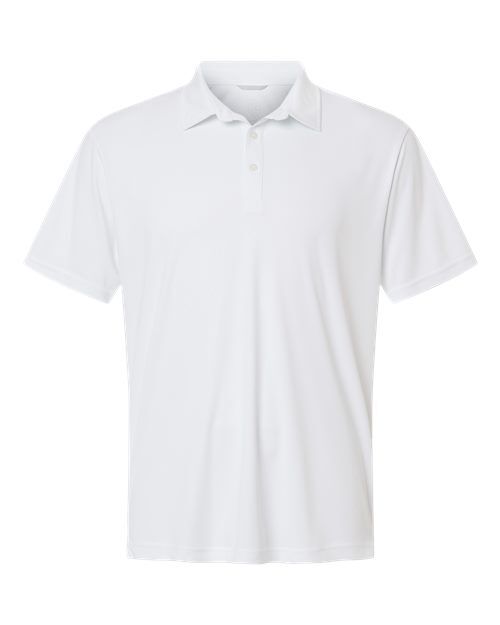 White - Men's Ehrman Polo Swannies Men's Ehrman Polo in White, front view
