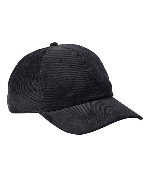 Big Accessories Corduroy Cap with Custom Embroidery Big Accessories Corduroy Cap