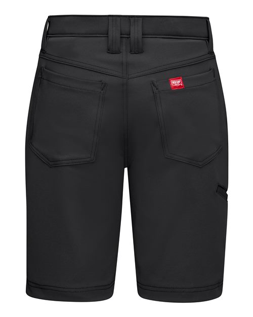 Black - Red Kap Work Shorts with Your Company Logo Workwear Red Kap Women's Extended Sizes Cooling Work Shorts in Black, side view
