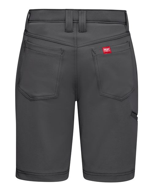 Carbon - Red Kap Work Shorts with Your Company Logo Workwear Red Kap Women's Extended Sizes Cooling Work Shorts in Carbon, back view